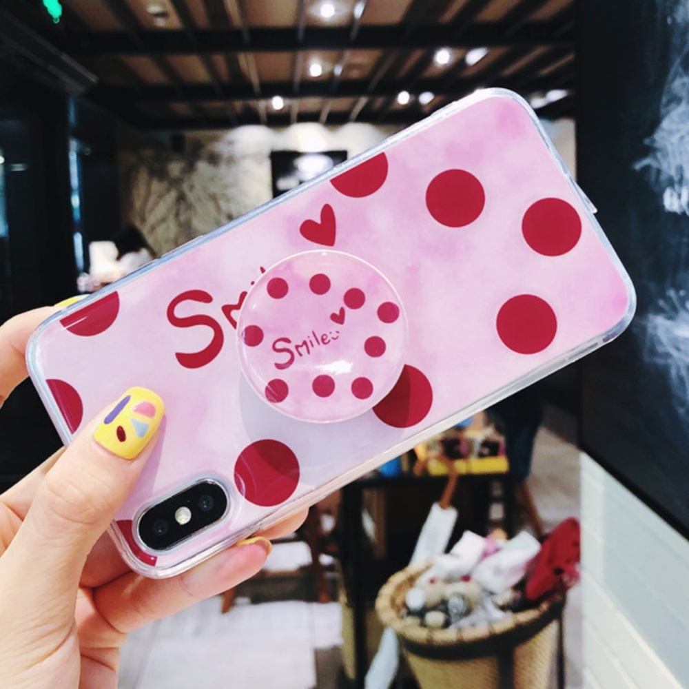 *NEW iPhone X/XS/7/8/Plus Pink Case W/Holder - Picture 5 of 8